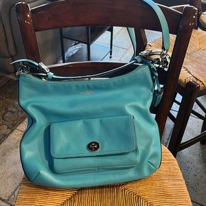 Blue coach purse